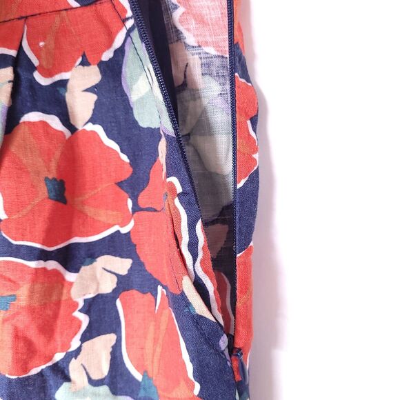 Seasalt Cornwall Linen Pants Size 6 Floral Peaceful Haven Culottes Wide Leg - Picture 3 of 13